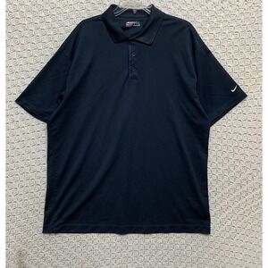 Nike Golf Fit Dry Mens Polo Shirt Sz 2XL Standard Fit Navy Blue 128898-414